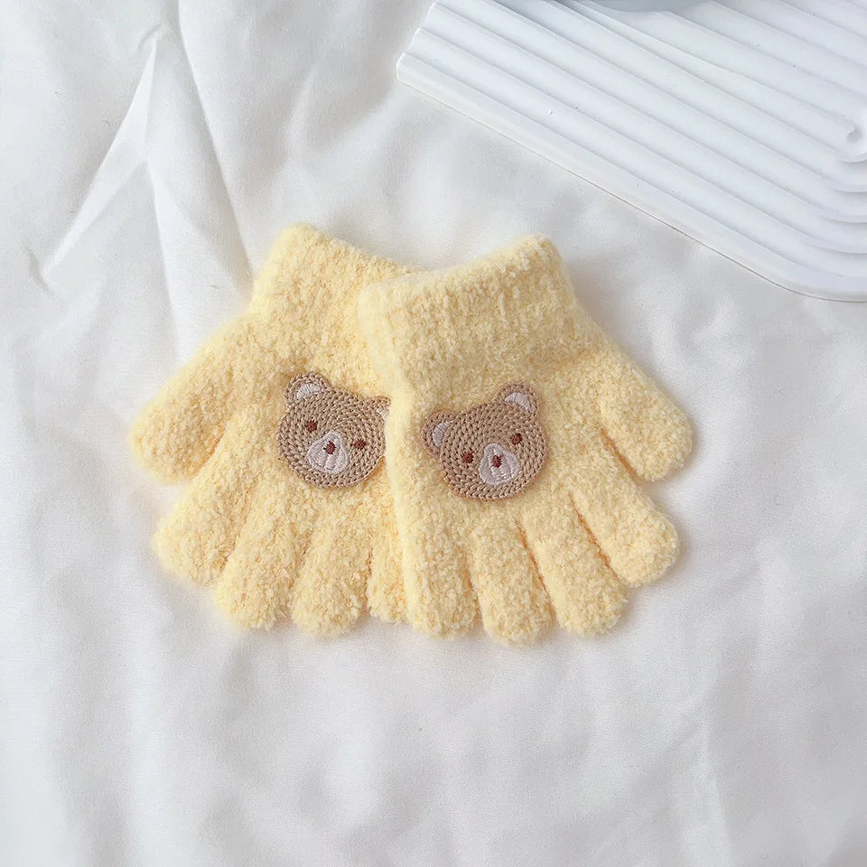 Toddler Plush Cartoon Gloves – Cozy Winter Warmth for Little Hands (Ages 1–3)
