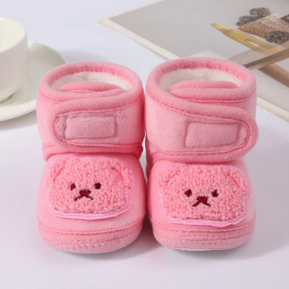 Soft Plush Bear Baby Booties – Cozy Winter First Walkers (0–18 Months)
