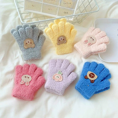 Toddler Plush Cartoon Gloves – Cozy Winter Warmth for Little Hands (Ages 1–3)