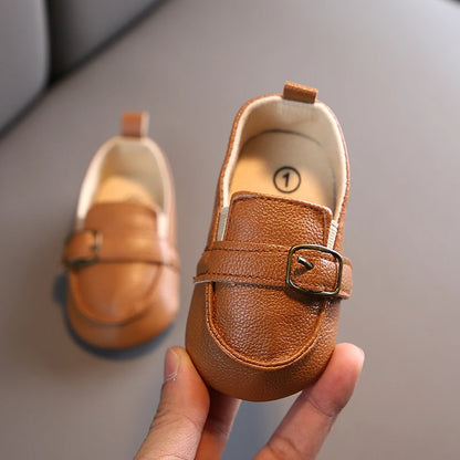 Contrast-Stitch Baby Loafers & Canvas Sneakers with Soft Soles