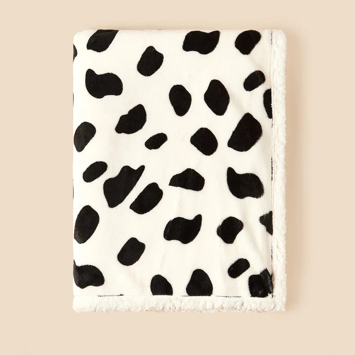 Teddy Bear & Bunny Print Sherpa Fleece Baby Blanket