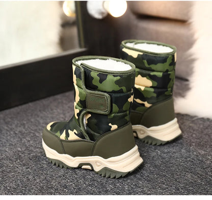 Waterproof Snow Boots for Kids – Plush-Lined Winter Boots with Non-Slip Sole (Toddlers & Youth)