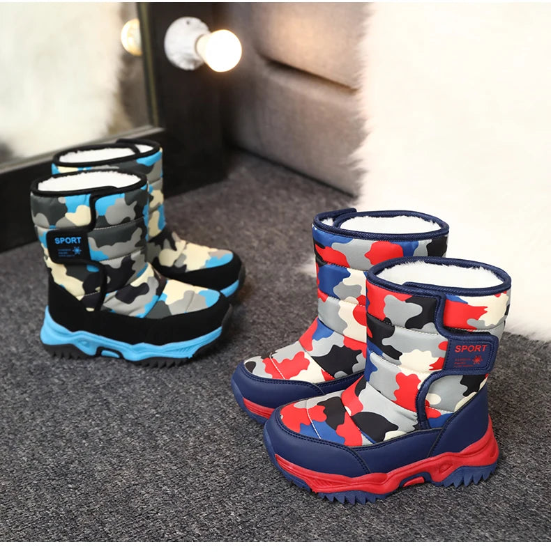 Waterproof Snow Boots for Kids – Plush-Lined Winter Boots with Non-Slip Sole (Toddlers & Youth)
