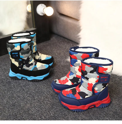 Waterproof Snow Boots for Kids – Plush-Lined Winter Boots with Non-Slip Sole (Toddlers & Youth)