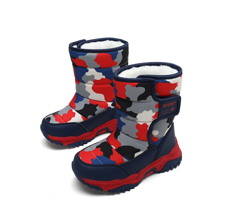 Waterproof Snow Boots for Kids – Plush-Lined Winter Boots with Non-Slip Sole (Toddlers & Youth)