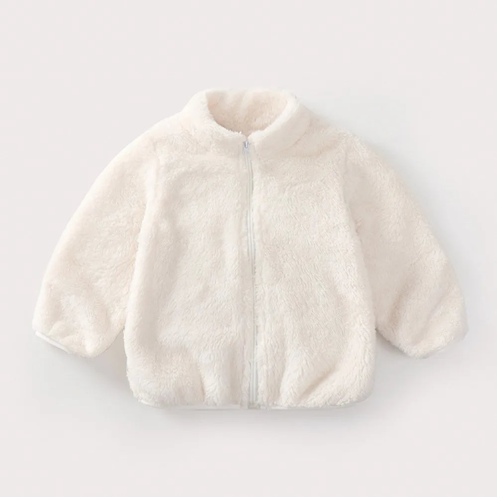 Plush Teddy Fleece Zip Jacket for Babies & Kids
