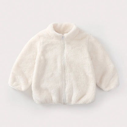 Plush Teddy Fleece Zip Jacket for Babies & Kids