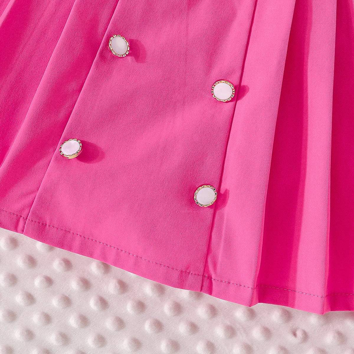 3D Rose Girls’ Blazer & Pleated Skirt Set