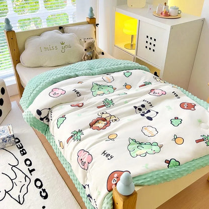 Dinosaur Print Minky Reversible Kids Blanket