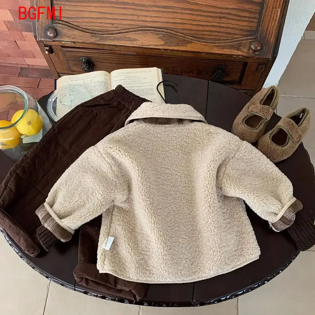 Cozy Teddy Fleece Button-Up Jacket for Kids