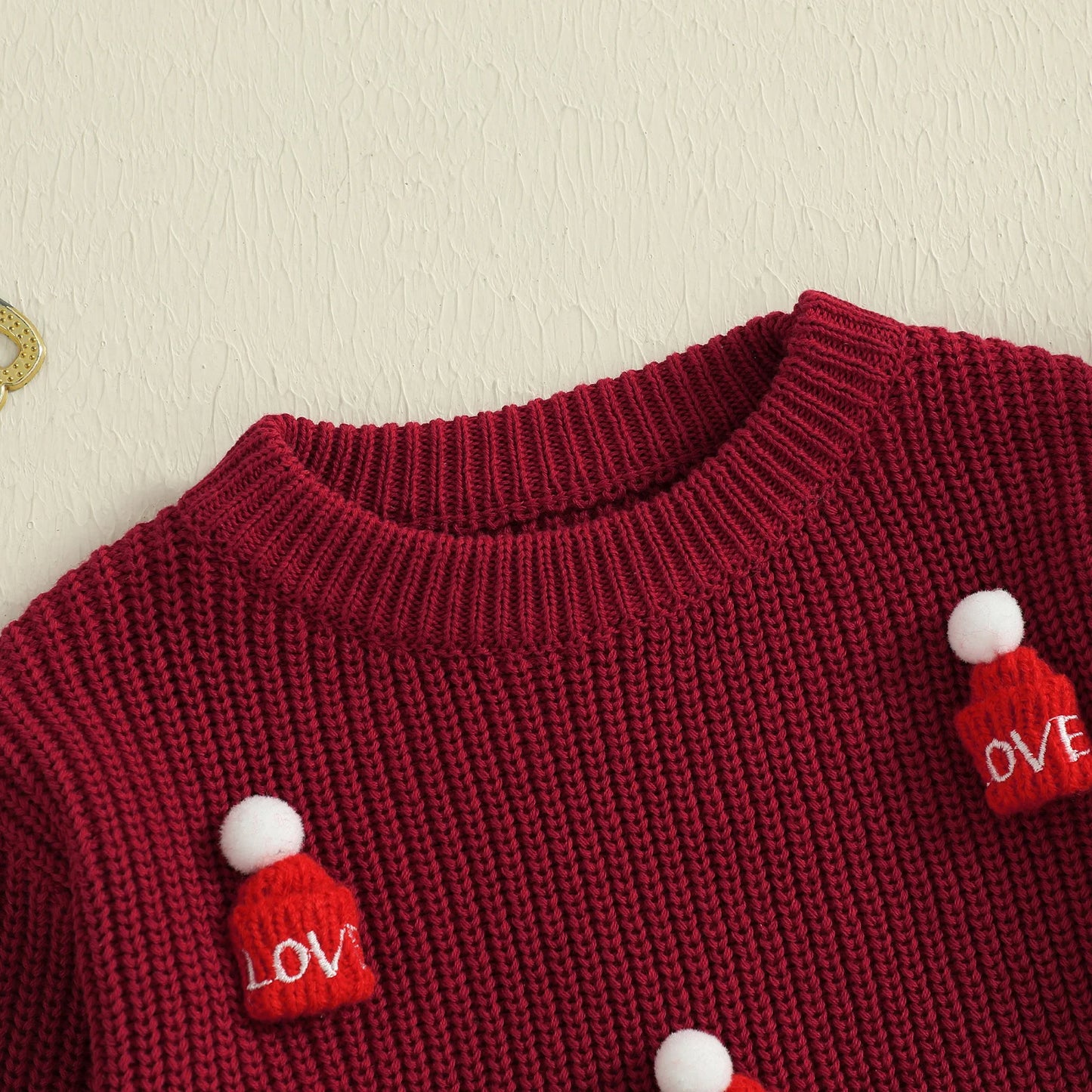Kids Knit Sweater with 3D Beanie Detail – Cozy Crewneck Pullover (0 - 5 Years)