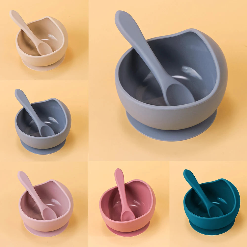 Suction Silicone Baby Bowl & Spoon Set