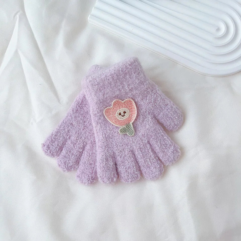 Toddler Plush Cartoon Gloves – Cozy Winter Warmth for Little Hands (Ages 1–3)
