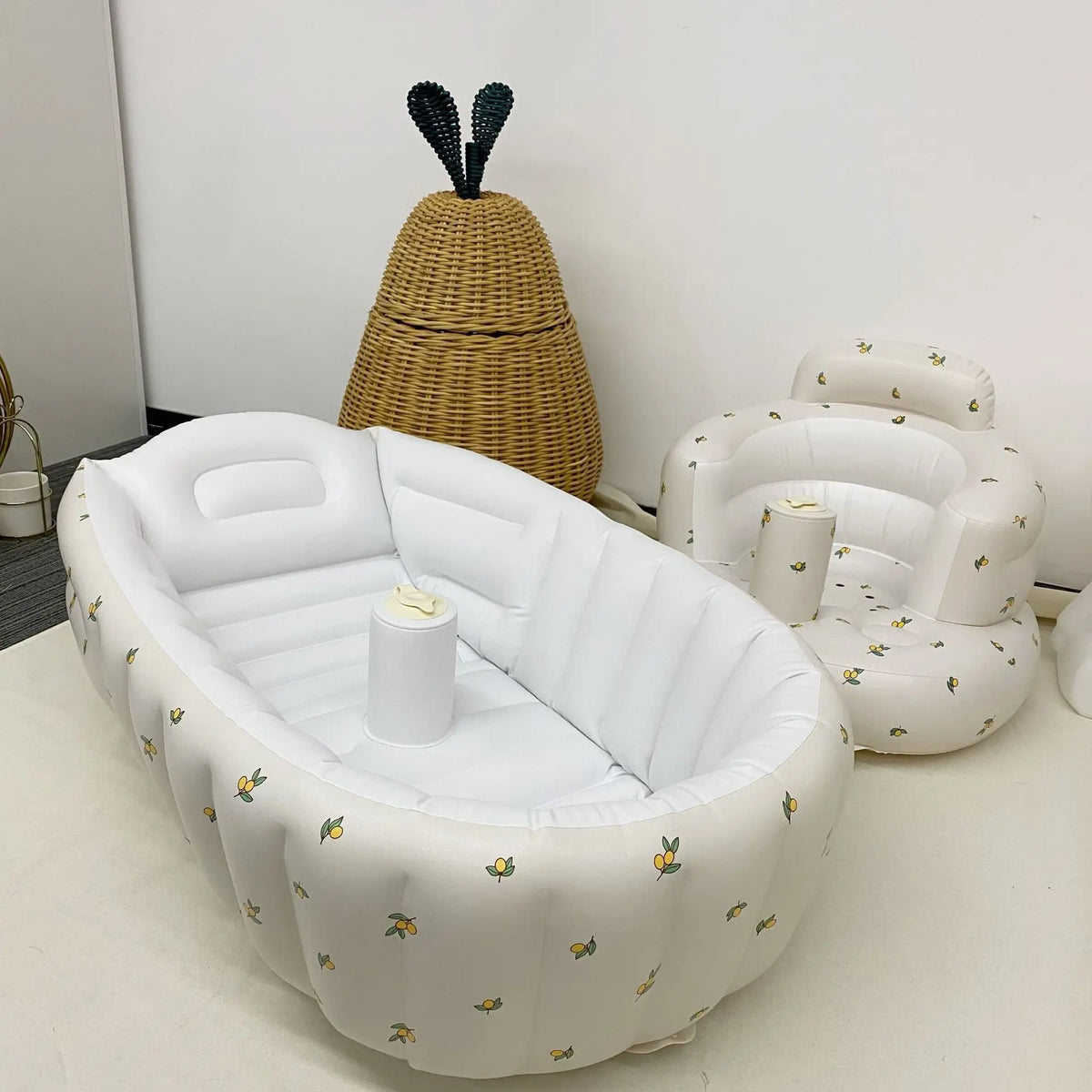 Inflatable Baby Bath Tub with Cushioned Backrest