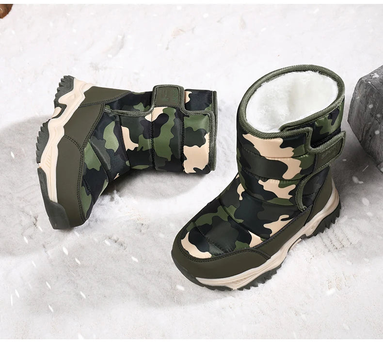 Waterproof Snow Boots for Kids – Plush-Lined Winter Boots with Non-Slip Sole (Toddlers & Youth)