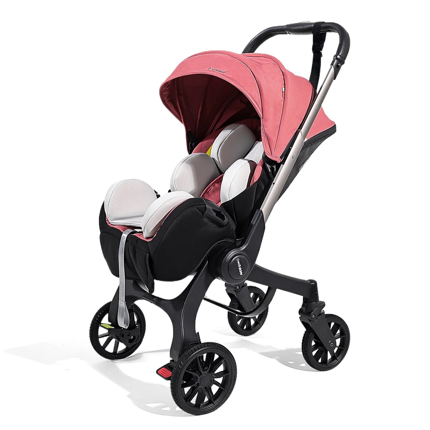 Reversible High-View Stroller with Car Seat Attachment – Adjustable Backrest, One-Click Fold Pushchair