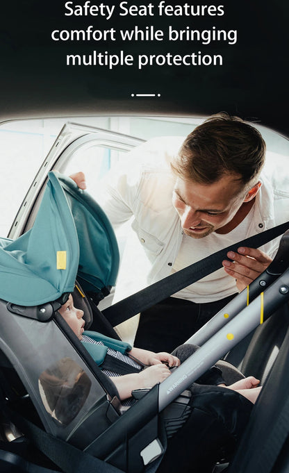 Car Seat Stroller Hybrid – 3-in-1 Infant Travel System with One-Click Wheels