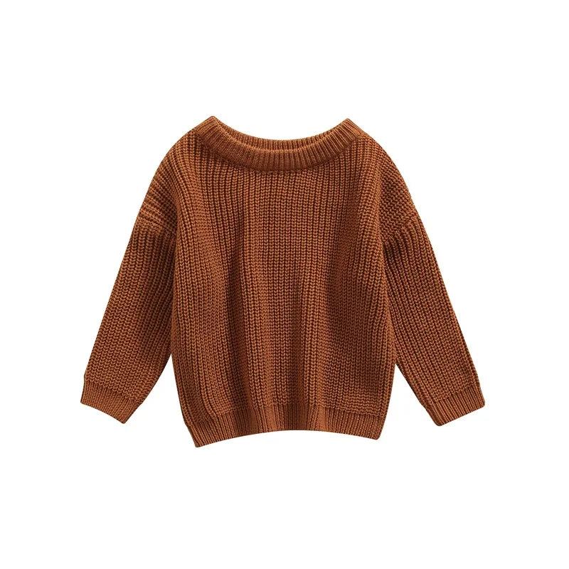 Classic Crewneck Cotton-Blend Knit Sweater for Babies & Kids