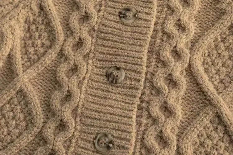 Classic Cable-Knit Cardigan – Cozy Button-Front Sweater for Kids
