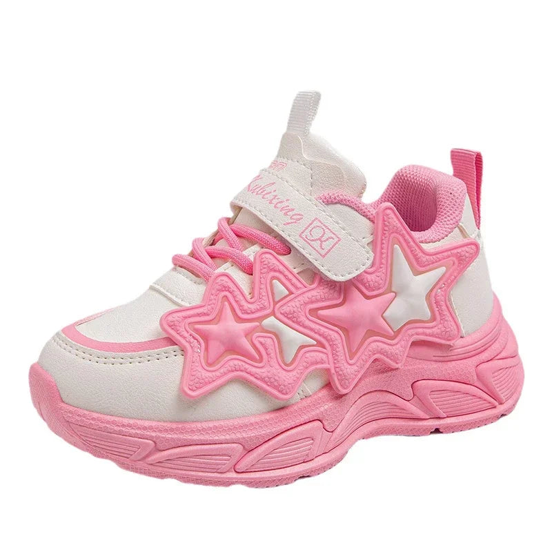 Layered Star Chunky Hook-and-Loop Sneakers for Kids
