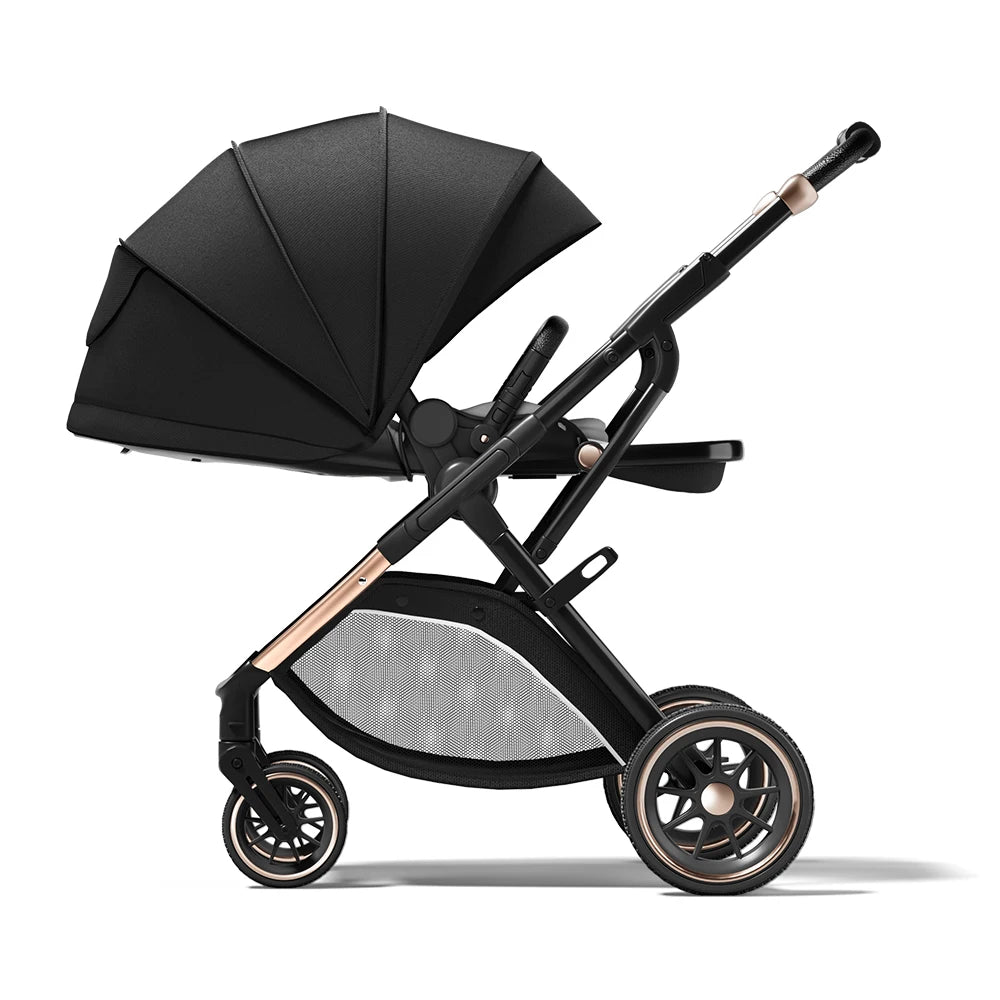 High Landscape Convertible Stroller with Reversible Seat – All-Terrain Wheels & 3-Position Recline