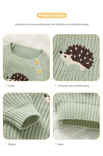 Cable-Knit Baby & Toddler Sweater – Soft Winter Pullover with Crew Neck (6 Months–3 Years)