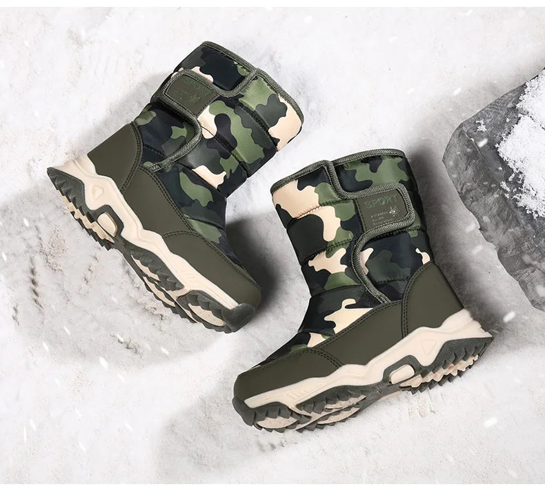 Waterproof Snow Boots for Kids – Plush-Lined Winter Boots with Non-Slip Sole (Toddlers & Youth)
