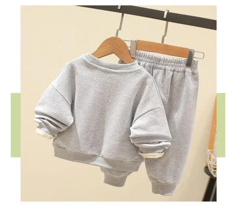 Cartoon Bunny Sweatshirt & Jogger Set for Kids – Cozy 2-Piece Outfit (Ages 2–7)