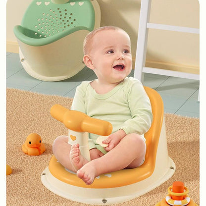 Soft Silicone Baby Bath Seat with Suction Base