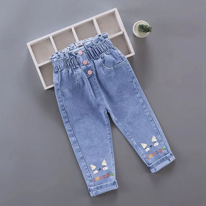 Playful Print Straight-Leg Jeans for Girls