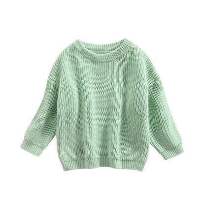 Classic Crewneck Cotton-Blend Knit Sweater for Babies & Kids