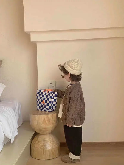 Classic Cable-Knit Cardigan – Cozy Button-Front Sweater for Kids