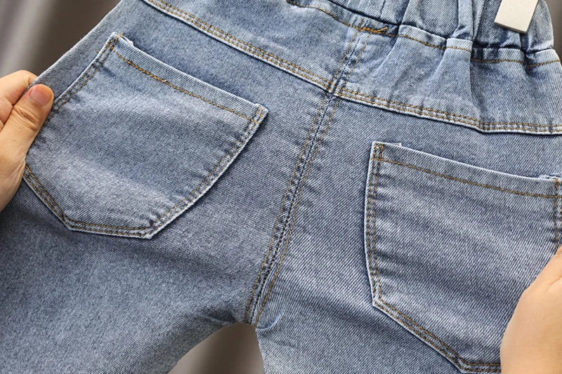 Embroidered Daisy & Bunny Girls’ Denim Jeans