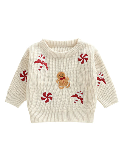 Gingerbread Knit Pullover Sweater for Babies & Toddlers