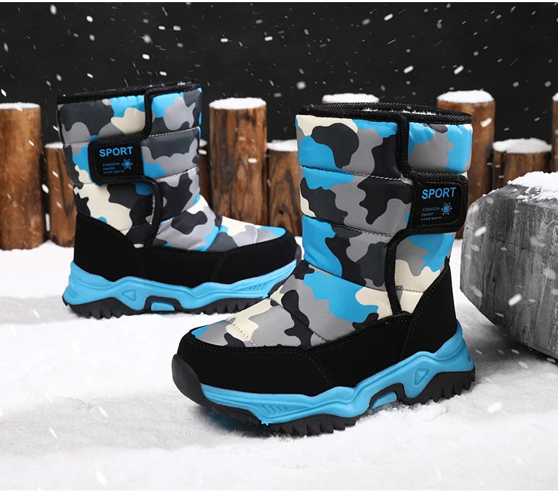 Waterproof Snow Boots for Kids – Plush-Lined Winter Boots with Non-Slip Sole (Toddlers & Youth)