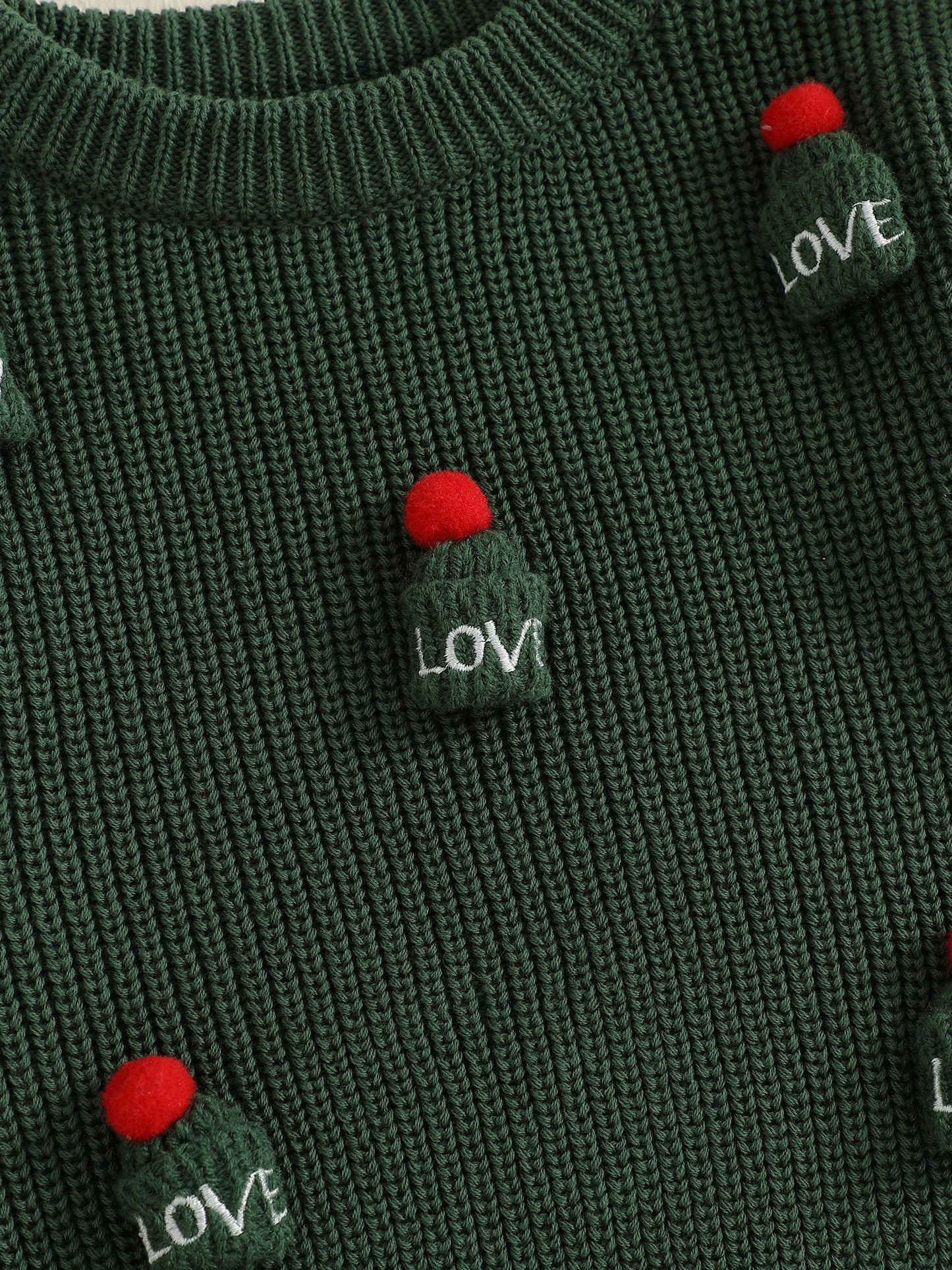 Kids Knit Sweater with 3D Beanie Detail – Cozy Crewneck Pullover (0 - 5 Years)