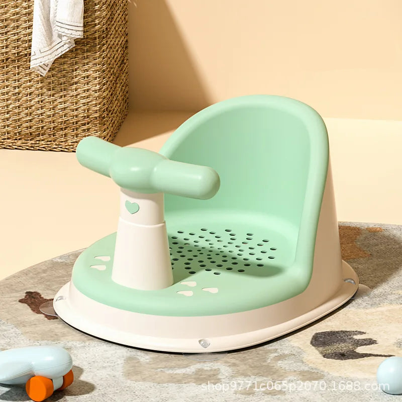 Soft Silicone Baby Bath Seat with Suction Base
