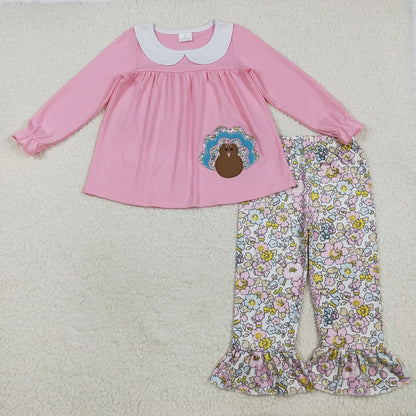 Harvest Charm Printed Two-Piece Outfit Sets for Baby & Toddler Girls