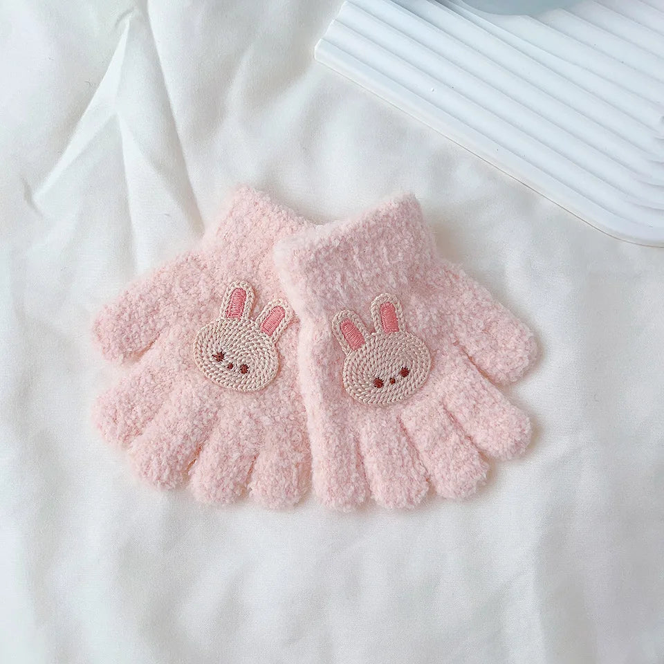 Toddler Plush Cartoon Gloves – Cozy Winter Warmth for Little Hands (Ages 1–3)