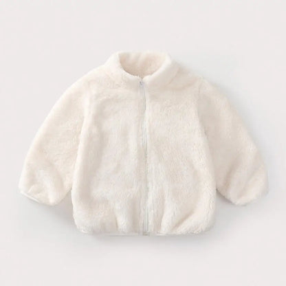 Plush Teddy Fleece Zip Jacket for Babies & Kids