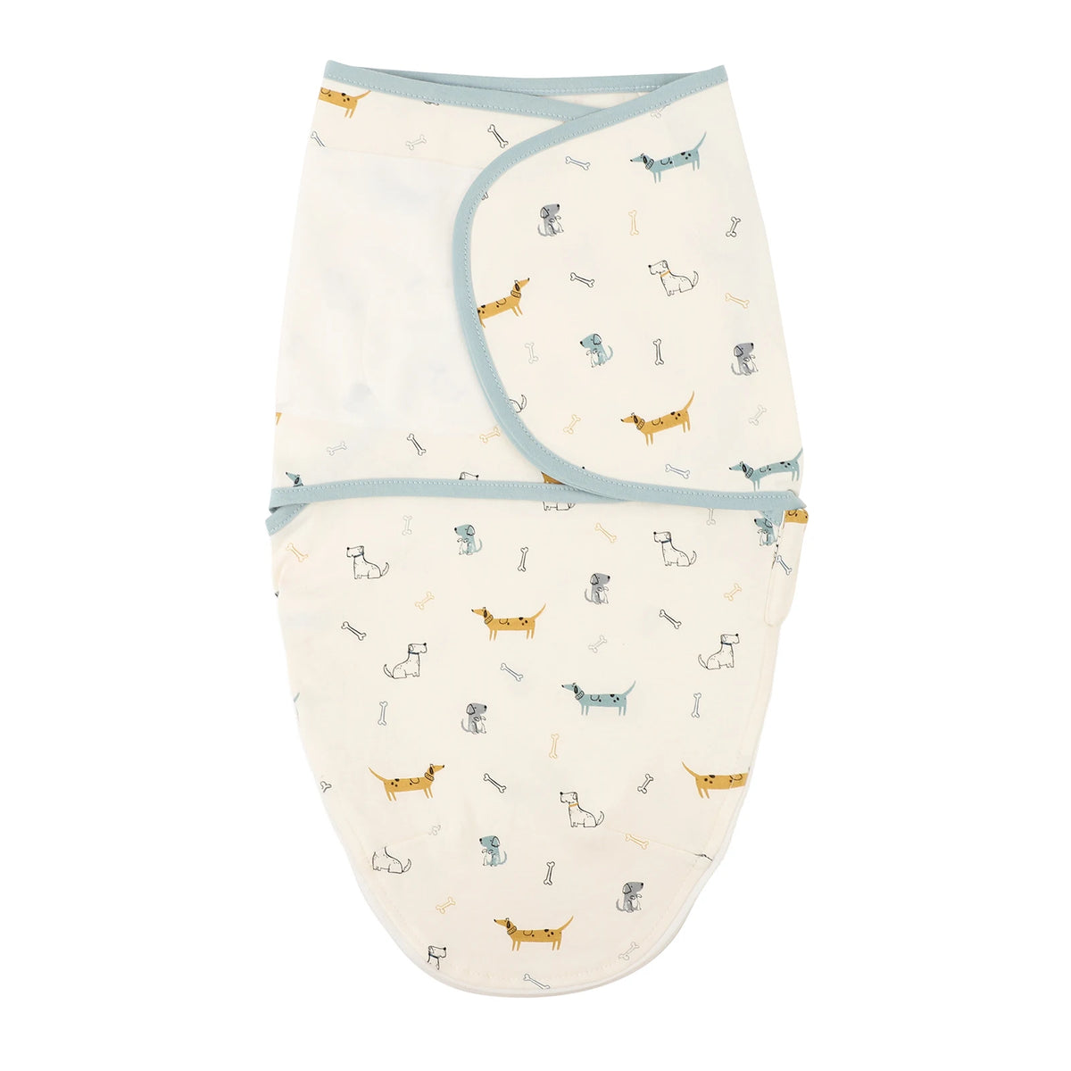 Cartoon Print Cotton Baby Swaddle Wrap with Adjustable Velcro & Zipper