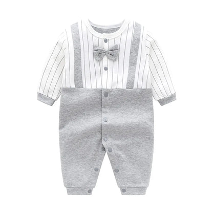 Bow-Tie Tuxedo Romper for Baby Boys