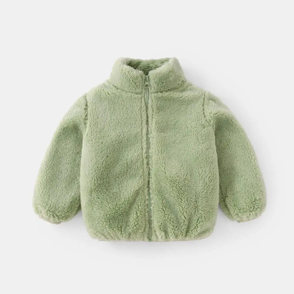 Plush Teddy Fleece Zip Jacket for Babies & Kids