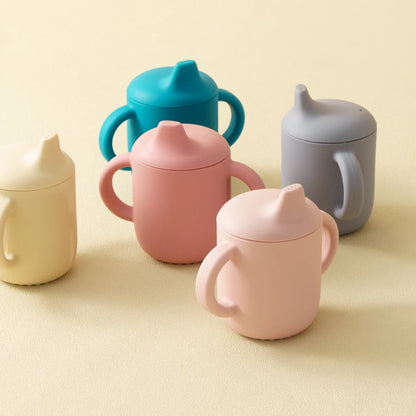 Dual-Handle Silicone Sippy Cup for Babies & Toddlers