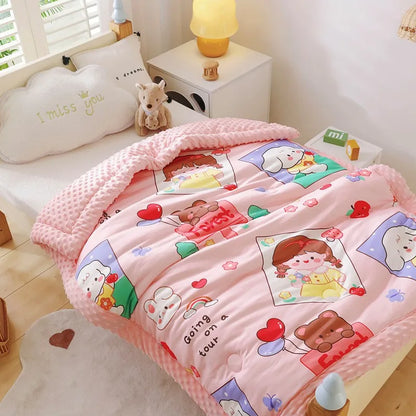 Dinosaur Print Minky Reversible Kids Blanket