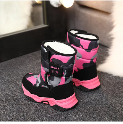 Waterproof Snow Boots for Kids – Plush-Lined Winter Boots with Non-Slip Sole (Toddlers & Youth)