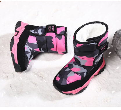 Waterproof Snow Boots for Kids – Plush-Lined Winter Boots with Non-Slip Sole (Toddlers & Youth)
