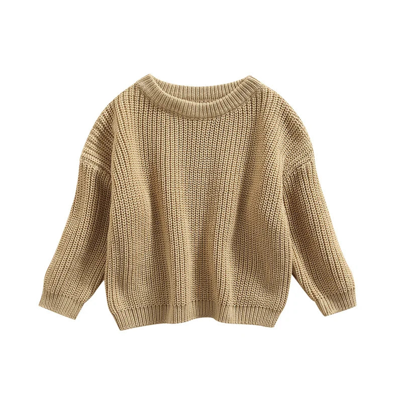 Classic Crewneck Cotton-Blend Knit Sweater for Babies & Kids