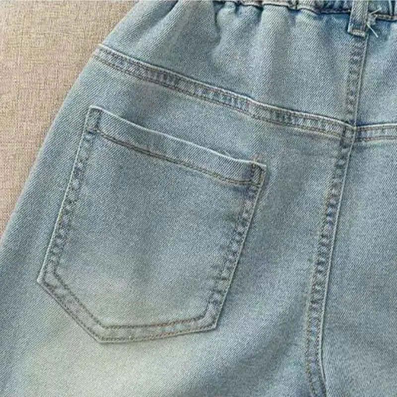 Mini Bow Embroidered Wide-Leg Denim Shorts for Girls
