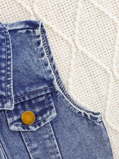 Butterfly Flight Girls’ Denim Vest & Pants 3-Piece Set